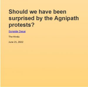 Should we have been surprised by the Agnipath protests?
