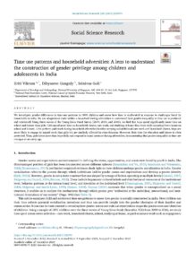 Time use patterns and household adversities: A lens to understand the construction of gender privilege among children and adolescents in India