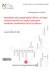 Intended and unintended effects of state tuition benefits to undocumented students: Institution level evidence