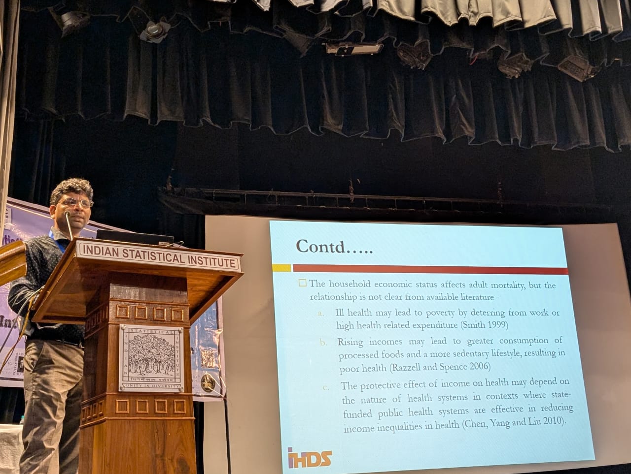 Dr Barik presented research in the ISEC Platinum Jubilee Conference on Statistics and Data Science for Development Planning at ISI, Kolkata.
