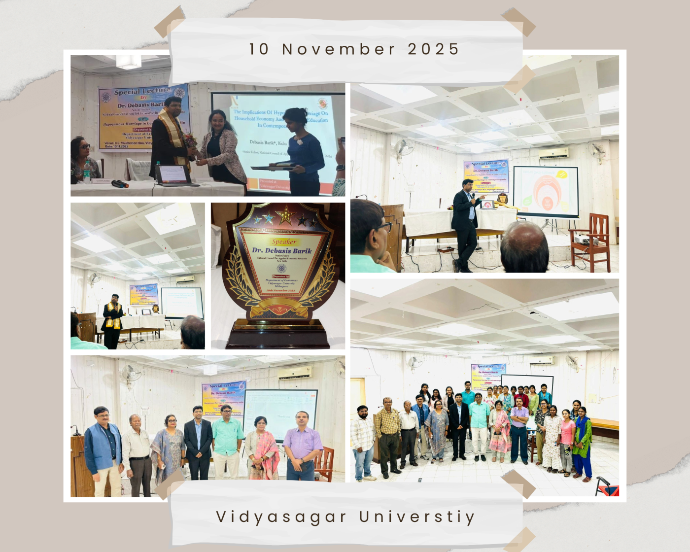 Dr Debasis Barik, Senior Fellow, NDIC-NCAER delivered a special lecture at the Vidyasagar University, West Bengal.